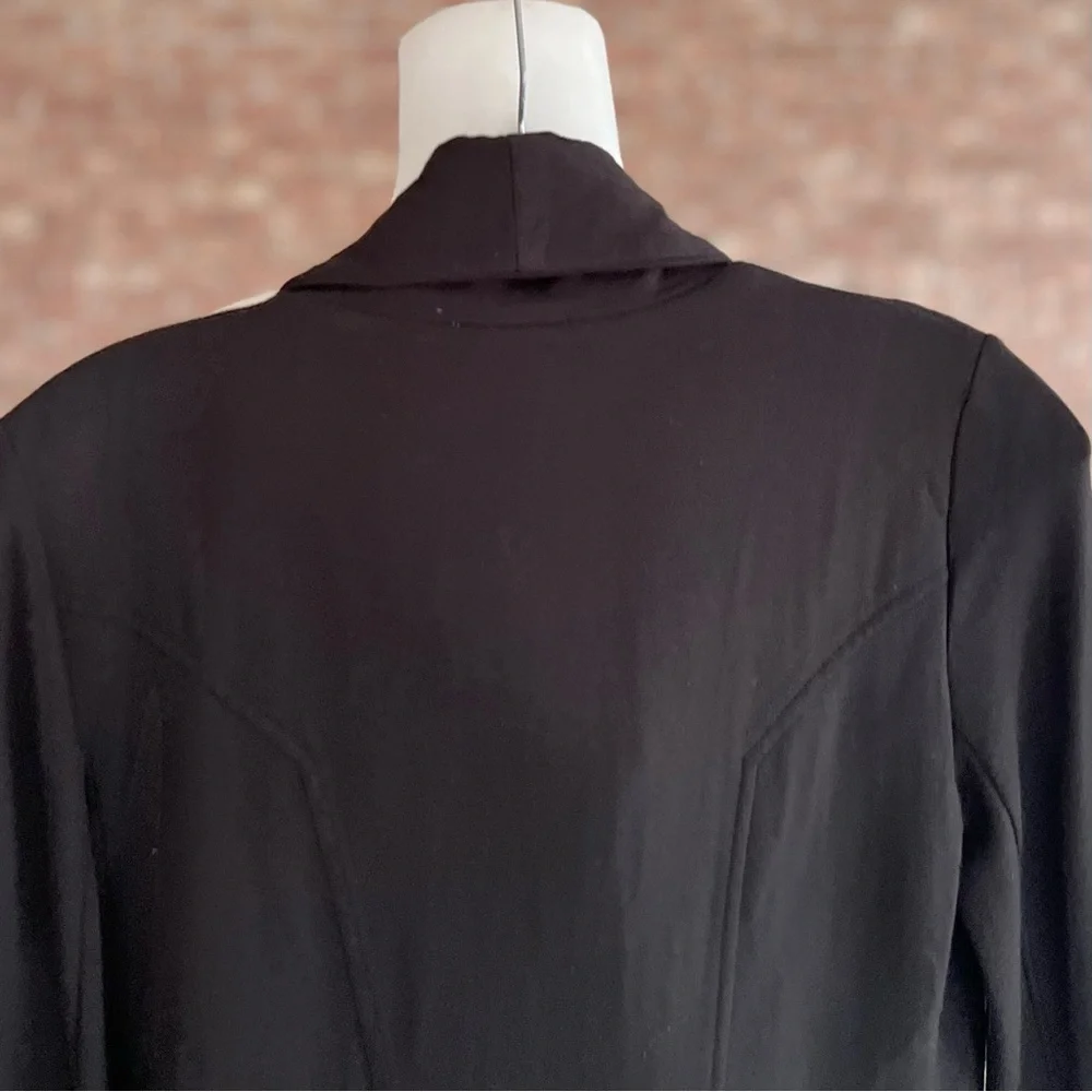 Helmut Lang Villous Black Moto Jacket Knit Asymmetrical Hem XS Gorpcore